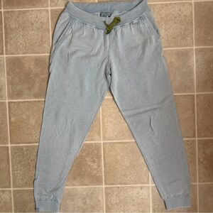 Barefoot Dreams Light Blue Distressed Joggers